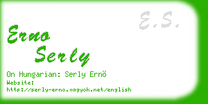 erno serly business card