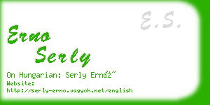 erno serly business card